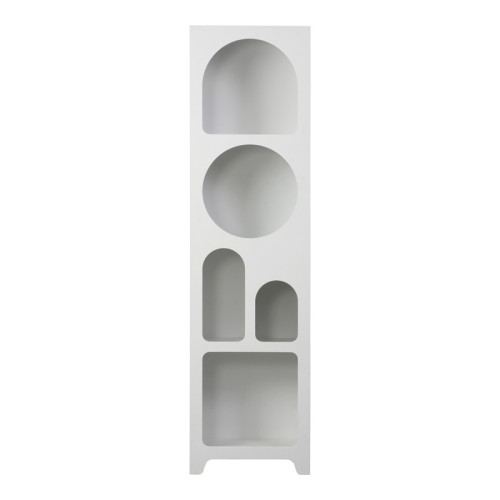 Bookcase Emersi pakoworld mdf in white color 48x35x180cm