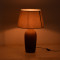 Barout Inart E27 ceramic table lamp in grey antique -beige shade D40x62cm