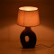 Ovola Inart E27 ceramic table lamp in grey antique-beige shade D30x52cm