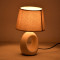 Collie Inart E14 ceramic table lamp in beige shade D18x29cm