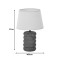 Graike Inart E27 ceramic table lamp in beige shade D26x37cm