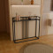 Convida pakoworld console table anthracite with black metal frame 100x25x90cm