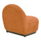 Zenny swivel armchair pakoworld fabric in terracotta color 64x85x68cm
