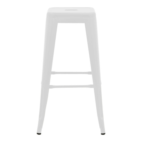 Bar stool Utopia pakoworld metal white matte 42x42x76cm