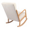 Rotating armchair Edeldy pakoworld cream fabric and legs in natural color 102x66x99cm
