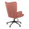 Swivel armchair Lobima pakoworld rotten apple velvet and base in black color 71x68x104cm