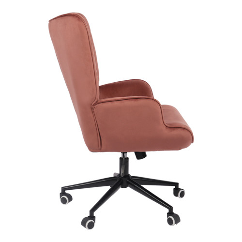 Swivel armchair Lobima pakoworld rotten apple velvet and base in black color 71x68x104cm