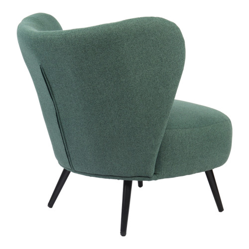 Armchair Nagreta pakoworld green fabric and metal legs in black color 77x73x74cm