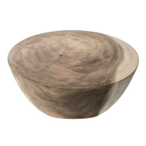 Notive side table pakoworld suar wood in natural color D58x33cm