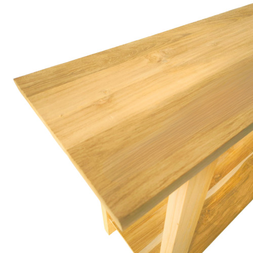 Console table Decoza pakoworld teak wood in natural color 140x40x80cm