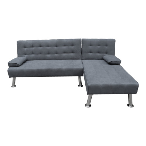 Corner sofa bed reversible Brisk pakoworld fabric with anthracite shade 200x146x75cm
