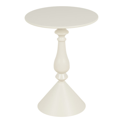 Lalou pakoworld metal side table in cream shade D40x55cm