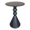 Side table Bilane pakoworld metal in black shade D39x55cm