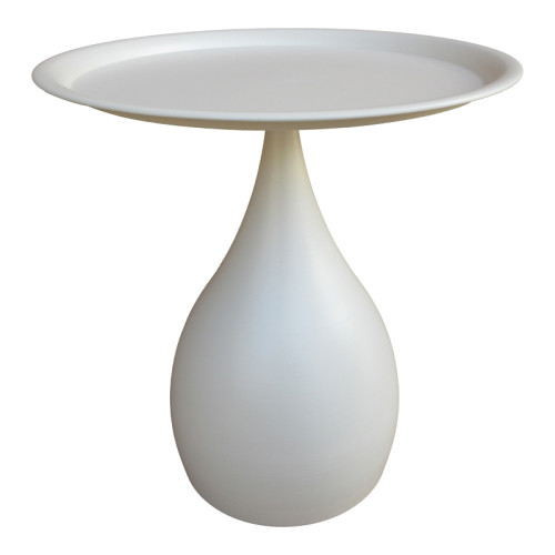 Samino pakoworld metal side table in cream shade D39x42cm