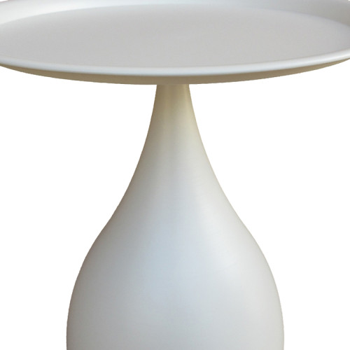 Samino pakoworld metal side table in cream shade D39x42cm
