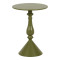 Lalou pakoworld metal side table in olive green shade D40x55cm