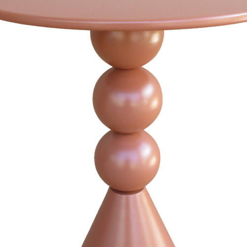 Side table Bilane pakoworld metal in terracotta  shade D39x55cm