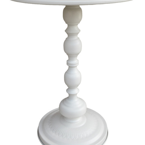 Anesor pakoworld metal side table in cream shade D40x52cm