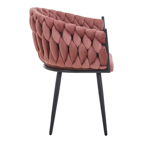 Vivian armchair pakoworld rotten apple velvet-leg black metal 61x55x80cm