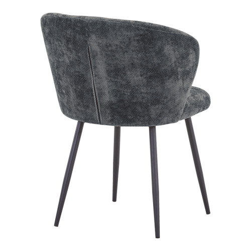 Karg pakoworld chair grey fabric-leg black metal 57x62x80cm