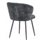 Karg pakoworld chair grey fabric-leg black metal 57x62x80cm