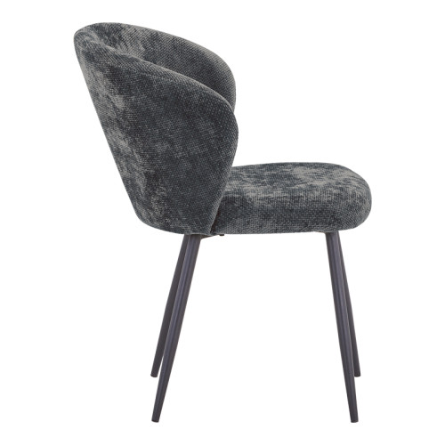Karg pakoworld chair grey fabric-leg black metal 57x62x80cm