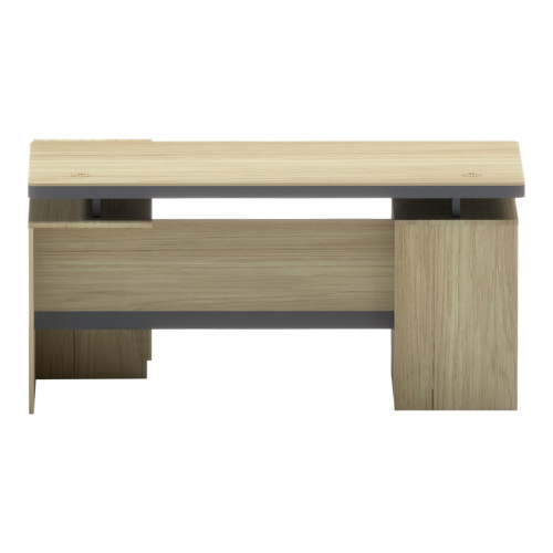 Lotus professional desk with right corner in natural-anthracite shade 200x160x76cm