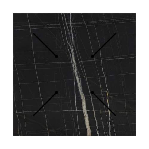 Relian table top pakoworld HPL black marble look 70x70cm 12mm thick