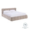 Bed Jeby pakoworld beige fabric with storage space 160x200cm
