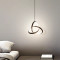 Trinity pakoworld led metal ceiling light in black shade D22x100cm