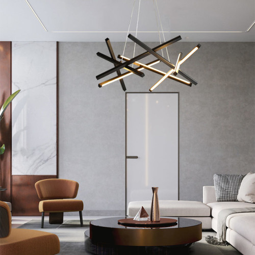 Luminis pakoworld led metal ceiling light in black shade 85x85x40cm