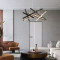 Luminis pakoworld led metal ceiling light in black shade 85x85x40cm