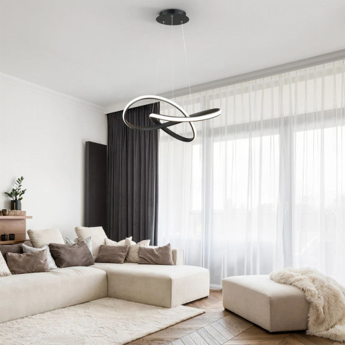 Ceiling lamp Artisun pakoworld led metal in black shade D56x100cm