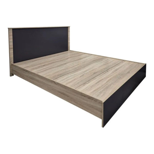 Bed with mattress Athos-Dreamer pakoworld sonoma-anthracite 160x200cm