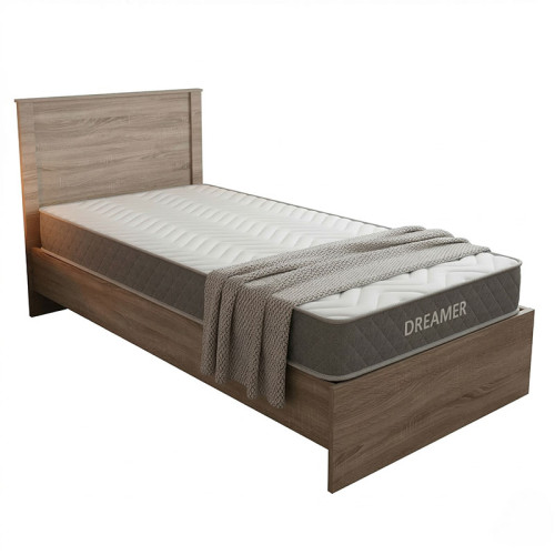 Bed with mattress Athos-Dreamer pakoworld sonoma 90x190cm