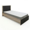 Bed with mattress Athos-Dreamer pakoworld sonoma-anthracite 90x190cm
