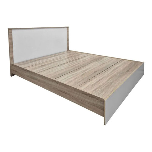 Bed with mattress Athos-Dreamer pakoworld sonoma-white 160x200cm