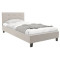Bed with mattress Mago-Dreamer pakoworld ecru fabric 100x200cm
