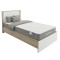 Bed with mattress Athos-Dreamer pakoworld sonoma-white 90x190cm