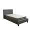 Bed with mattress Mago-Dreamer pakoworld anthracite fabric 100x200cm