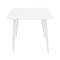 Vista pakoworld aluminum table in white shade 80x80x72cm