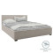 Bed with mattress and storage space Norse-Dreamer pakoworld fabric ecru 160x200cm