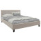 Bed with mattress Mago-Dreamer pakoworld ecru fabric 150x200cm
