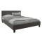 Bed with mattress Mago-Dreamer pakoworld anthracite fabric 150x200cm