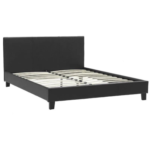 Bed with mattress Nevil-Dreamer pakoworld pu black 150x200cm