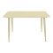 Vista pakoworld aluminum table in champagne shade 150x80x72cm