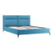 Bed with mattress Ikina-Dreamer pakoworld velvet petrol 160x200cm
