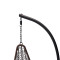 Nest swing with Soleil base pakoworld brown metal- brown pe rattan with beige cushion 120x95x195cm