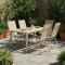 Armchair Candor pakoworld champagne metal and textilene 51.5x63.5x107cm