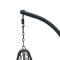 Nest swing with Soleil base pakoworld black metal- natural pe rattan with black cushion 120x95x195cm